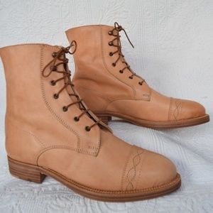BUTTERO Crazy Horse Packer Lace-Up Western Boots